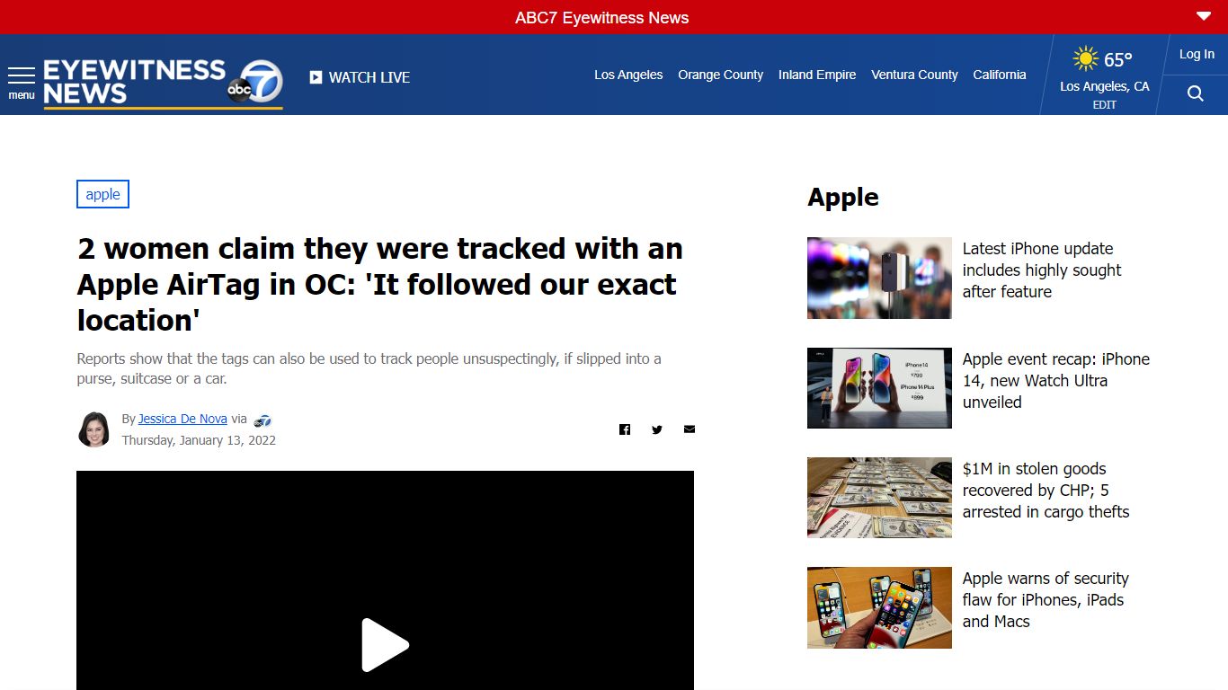 2 women claim they were tracked with an Apple AirTag in OC: 'It ...